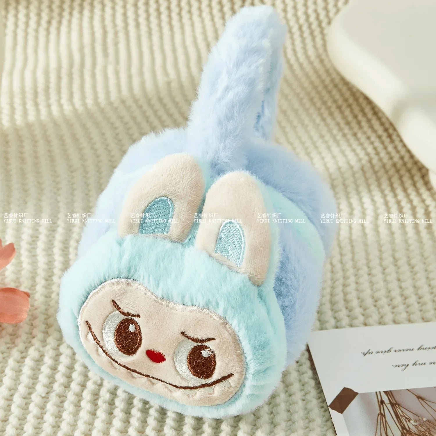 1Pcs Labubu Rabbit Plush Earmuffs Cute Girls Warm Ear Muffs Retractable Frostproof Earmuffs Students Adults Children Can Use