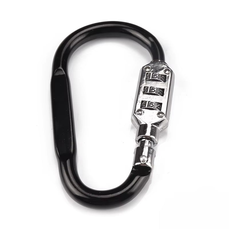 Motorcycle Helmet Lock with Steel Wire Cable Tough Combination PIN Lock Carabiner Fix for Motorcycle Bicycle Electric Scooter